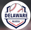 Logo of Delaware NABA with a baseball design on a white circle